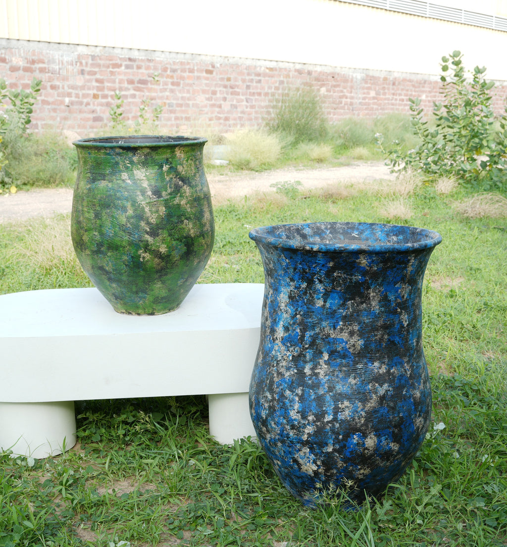 Rustic Terracotta Decorative Planter Set – Set of 2