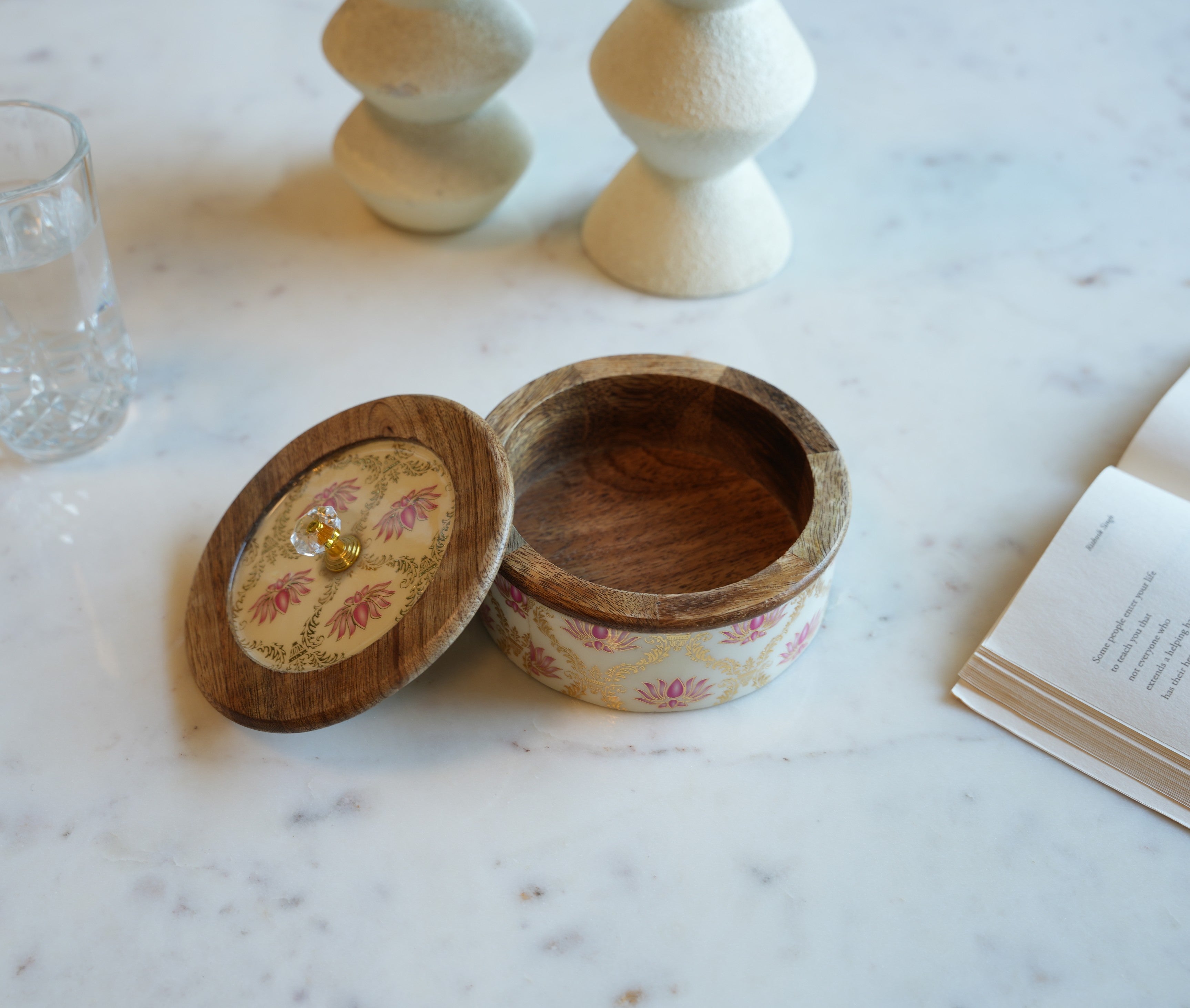 Wooden Floral Keepsake Box